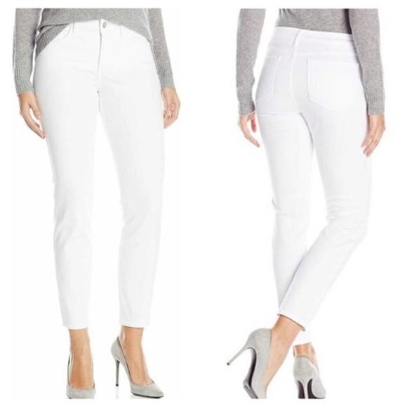 NYDJ Clarissa Colored Stretch‎ Ankle Skinny Jeans In Optic White Womens Size 6 - Picture 2 of 14